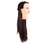 Mannequin Cheveux,Pratique Tresses Adaptée Techniques Coiffure,Tête de Mannequin Cheveux Raides Synthétiques pour École Beauté,Coiffeurs et Apprentissage à Domicile