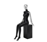 Mannequin Couture Mannequin De Couture Professionnel Ajustable - Corps Féminin Noir avec Membres Pivotants - Montage Facile - Atelier De Couture(with Stool)