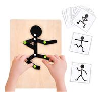 Mannequin D'action En Bois | Jouets en bois pour puzzle des jouets en bois pour figure d'action Creative migno