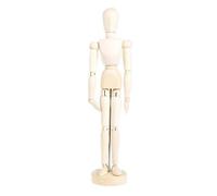 Mannequin d'artiste en bois, modèle de marionnette à figure humaine, Mannequin d'artiste à base robuste avec articulations flexibles, Figure humaine de mannequin éducatif en bois pour la création et l