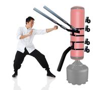Mannequin de Bois Wing Chun Kung Fu, Bras à Ressort Tai Chi Stick, Entraînement de Kung Fu, Total Leg Workout, pour Objet Mou(Complete set)