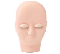 Mannequin de cils réutilisable en caoutchouc doux au toucher, paupières remplacées pour la pratique de l'extension des cils (Rose)