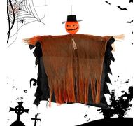 Mannequin de citrouille fantôme, épouvantail de jardin effrayant | avec bras pliables et tête pivotante pour mur d'halloween mur de plafond intérieur jardin jardin jardin