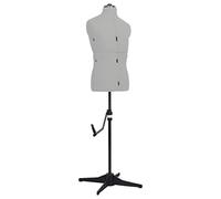 Mannequin de Couture Ajustable pour Homme Gris Taille 37-45,Rangements pour armoires à vêtements,Valets de nuit-288492