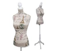 Mannequin de Couture de Tailleur Buste Torse féminin T220 - Mousse, Motif Paris