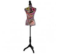 Mannequin de couture de tailleur buste torse féminin T222 - fibre de verre, motif talons aiguille