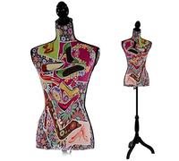 Mannequin de couture de tailleur buste torse féminin T222 ~ fibre de verre, motif talons aiguille Multicolore
