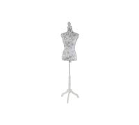 Mendler Mannequin de couture Buste torse féminin T222 Motif blanc à fleurs Multicolore G