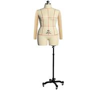 Mannequin de Couture Femme Taille Plus avec Bras, Mannequin de Tailleur Tailleur Mannequin de Couture Mannequin Grande Taille sur Roues pour Vêtements à Coudre (Color : White, Size : L) Interesting