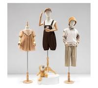 Mannequin de Couture， Mannequin de Couture à Hauteur réglable avec Base en Bois for vitrine Magasin vêtements(White-a,2 Year Old)