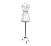 Mannequin de couture | Mannequin de vitrine pour femme | Construction en acier et fer | Hauteur 147 cm | Support à 4 pieds | Pour robes, maillots de bain et accessoires (noir, hauteur totale du