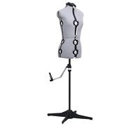 Mannequin de couture réglable femelle gris taille S 33-40 avec matériau polyester ABS réglable en hauteur, trépied stable à quatre pieds, idéal pour les vêtements de femme, dressing