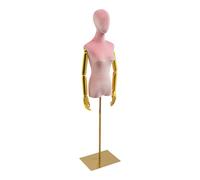 Mannequin de couture réglable, mannequin de couture féminin avec hauteur réglable (140 à 78 cm), modèle de robe pour l'exposition dans les magasins de vêtements, tête et bras amovibles pour un