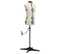 Mannequin de couture réglable pour femme Crème Taille S 33-40 avec matériau polyester ABS et trépied à quatre pieds pour vêtements femme Présentation dans l'atelier, le bureau, l'hôtel, le couloir