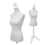 Mannequin de Couture T220 en Mousse Blanche à Rayures