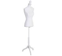 Mannequin de couture T220, mousse synthétique, torse féminin ~ blanc avec dentelle