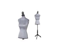 Mannequin de couture t220, mousse synthétique, torse féminin ~ velours gris