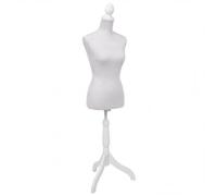 Mannequin de Couture T220 en Mousse Blanche à Rayures