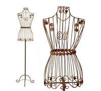 Mannequin de couturière en métal Marron Vieilli P-663 - Style Vintage - en Fer - Buste Mannequin