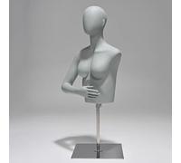 Mannequin De Féminin en Forme De Torse avec Bras Amovibles, Buste Mannequin Femme Affichage du Corps,Buste Mannequin avec Socle Métallique,pour Robe Et Bijoux,vitrines, Couture