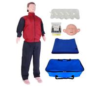 Mannequin de Formation À La Réanimation Cardio-Pulmonaire Modèle Humain de Respiration Artificielle Avec Peau Faciale Remplaçable Et 4 Sacs Pulmonaires Remplaçables