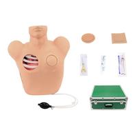 Mannequin de Formation for thoracentèse et Drainage, modèle Anatomique | Modèle en PVC, modèle d'enseignement de formation aux opérations de drainage fermé du pneumothorax et de la poitrine liquide