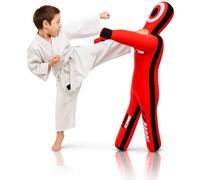 Mannequin de Lutte Non rempli pour Enfants - Compagnon d'entraînement Ultime pour Lutter, jiu-Jitsu, BJJ, MMA, Judo - Libérez Votre potentiel avec Notre Petit Punching Buddy Non rempli (Rouge, 0,9 m)