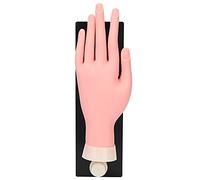 Mannequin de pratique de formation d'art d'ongle fausse main modèle d'affichage de manucure en silicone flexible pour salon de manucure usage domestique réutilisable portable léger