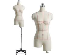 Mannequin de présentation de robe féminine avec support et roulettes pour couture et couture