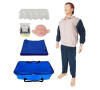 Mannequin de Réanimation Mannequin de Formation À La RCR Avec Peau Faciale Remplaçable Et 4 Sacs Pulmonaires Remplaçables Et Sac de Rangement Mannequin Corps Entier