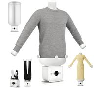 Mannequin de repassage avec télécommande, séchage automatique en 8 min | 109 sorties d’air, durée et température 60-70°C réglables, flux à 360°, chemises, pantalons et chaussures(Full set)