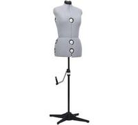 vidaXL Mannequin de couture Réglable Femme Gris M Taille 40-46