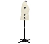 Mannequin de robe ajustable pour femme L Taille 44-50 - vidaXL - en polyester - crème et noir - réglable - 94-109 cm ant40z9724