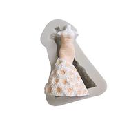 Mannequin de rose mignon pour femme robe de mariée vêtements modèle DIY 3D moule en silicone moule fabrication de blocs de glace bonbons fondants chocolats savons gâteaux mousse gelée bougies