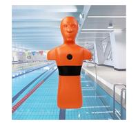 Mannequin De Sauvetage Aquatique De 100 Cm De Haut,équipement De Sauvetage en Cas De Noyade,Simulation De Sauvetage en Piscine Et Rivière,Injection Rapide d'eau(Orange)