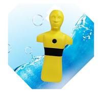 Mannequin De Sauvetage Aquatique for La Prévention Noyade, Simulation Piscine/Plage Et Rivière, Dispositif Robuste avec Vidange Rapide Trois Ports D'injection d'eau(Yellow)
