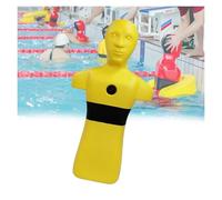 Mannequin De Sauvetage Aquatique Haute Visibilité Jaune/Orange, Modèle d'exercice D'incendie, avec 3 Entrées d'eau for L'entraînement en Eau Libre en Piscine(Yellow)