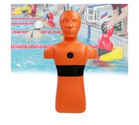 Mannequin De Sauvetage Aquatique Haute Visibilité Jaune/Orange, Modèle d'exercice D'incendie, avec 3 Entrées d'eau for L'entraînement en Eau Libre en Piscine(Orange)