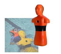 Mannequin De Sauvetage Aquatique, Modèle d'exercice D'incendie, Simulateur De Sauvetage en Piscine, avec 3 Trous D'injection d'eau (38.6 Pouces De Hauteur)(Orange)
