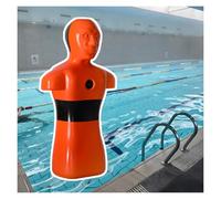 Mannequin De Sauvetage en Piscine, Plage Et Rivière avec Trois Trous D'injection d'eau, Mannequin D'entraînement À La Lutte Contre L'incendie for Adolescents Adultes(Orange)