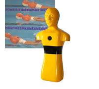 Mannequin De Sauvetage for Piscine, Plage Et Rivière, Mannequin Prévention La Noyade en Eau, avec Trois Ports D'injection d'eau(Yellow)