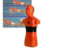 Mannequin De Sauvetage for Piscine, Plage Et Rivière, Mannequin Prévention La Noyade en Eau, avec Trois Ports D'injection d'eau(Orange)