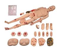 Mannequin de soins aux patients traumatismes grandeur nature en PVC, simulateur de soins des plaies en PVC avec modules, modèle d'enseignement de formation infirmière pour l'éducation médicale