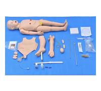 Mannequin de soins pédiatriques, modèle anatomique humain avec pupilles réactives, pour formation aux procédures: intubation, injection, perfusion, lavage gastrique, soins de stomie
