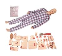 Mannequin De Soins Traumatiques, 170 Cm Pour Formation Infirmière | Modules De Plaies Interchangeables, Brûlures Et Fractures, Pansement, Hémostase, Cathétérisme, Enseignement Médical