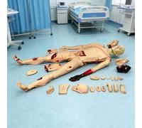 Mannequin de traumatisme pour entraînement avancé de premiers secours, modèle de simulation médicale complète avec blessures par brûlure, aide pédagogique pour les compétences infirmières, gestion des