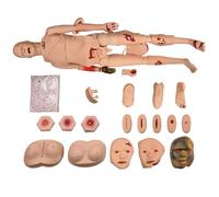 Mannequin de traumatisme pour entraînement infirmier, anatomie avancée avec modules de blessure, modèle multifonctionnel en PVC pour l'éducation aux patients