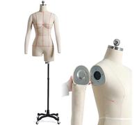 Mannequin de vitrine féminin en forme de torse, Mannequin de couture femme, buste, mannequin de couture, grande taille, avec support, montage facile grâce à ses roulettes,WITHarms-L84