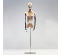 Mannequin De Vitrine Féminin en Forme De Torse Réglable en Hauteur, Buste Mannequin Femme Affichage du Corps, with Detachable Electroplated Arm, pour Robe Et Bijoux,vitrines, Couture