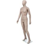 vidaXL Mannequin de vitrine homme Tête ronde Support de verre Magasin Couture 30027 Beige G